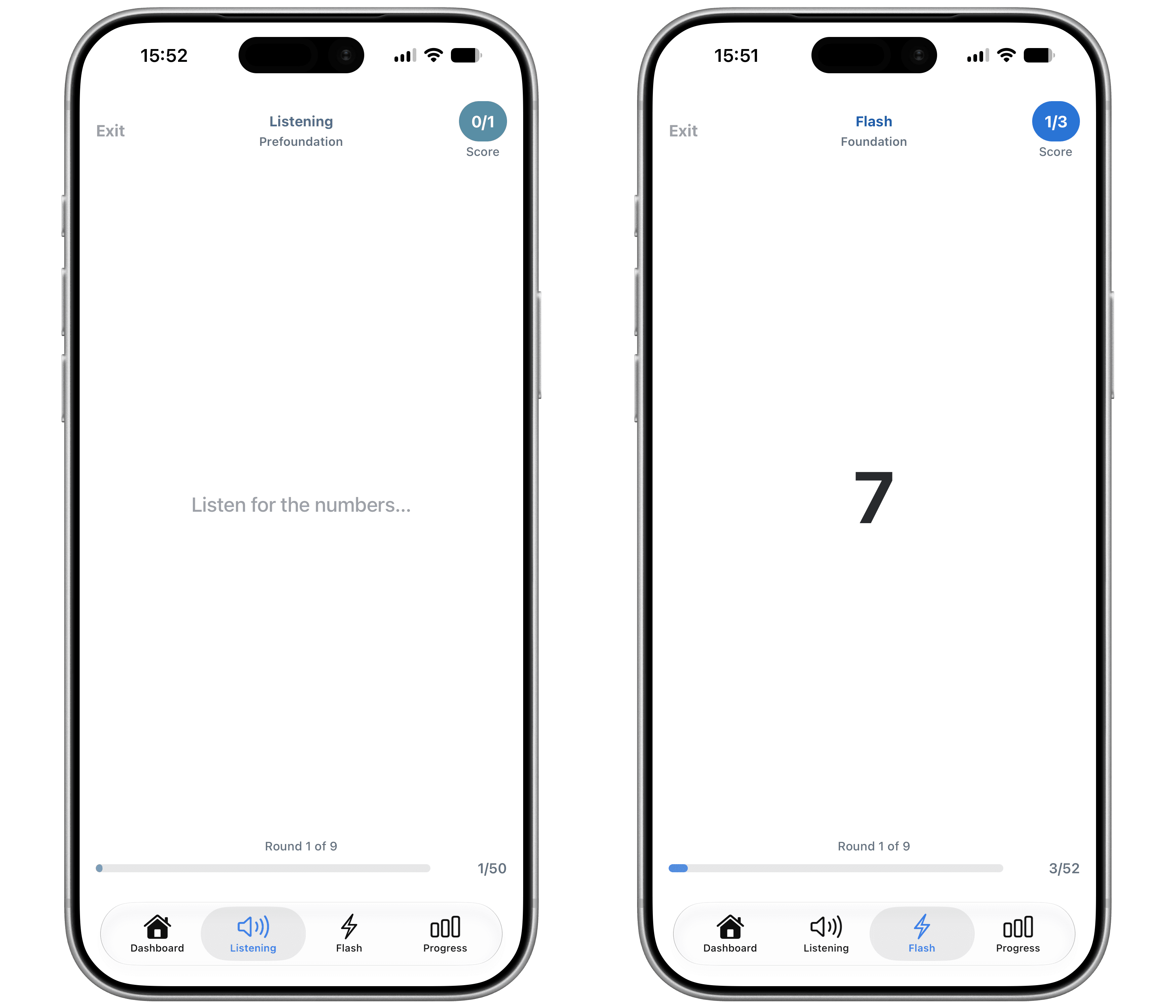 Practice mode selection
